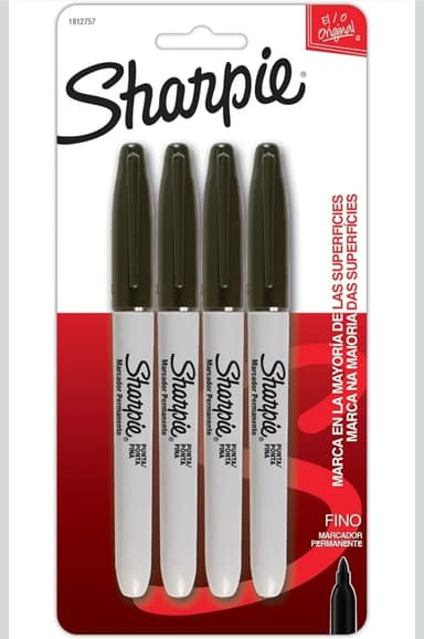 Amazon: $12.31 por pieza ||| $49 por paquete ||| Aplicando 4x3 ||| Sharpie Marcadores Permanentes Punta Fina Negro 4 Piezas - Amazon