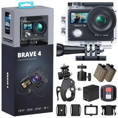 Amazon: AKASO Brave 4 - Cámara Deportiva 4K 20MP Cámara de Acción para Moto y Ciclismo - Amazon