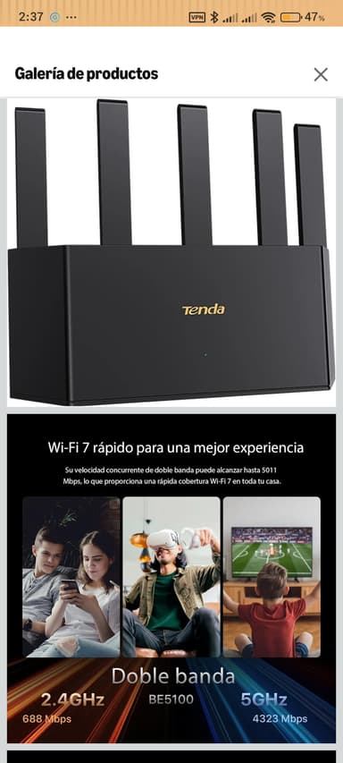 Amazon: Módem Wifi 7 Tenda! Con descuento adicional - Amazon