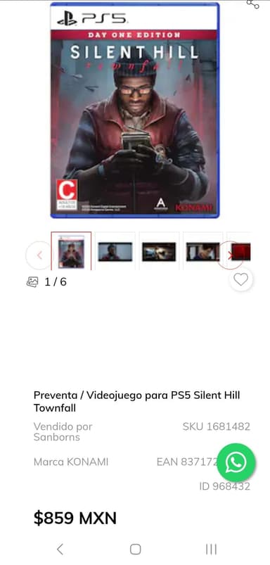 Sanborns : Preventa PS5 Silent Hill Townfall - Sanborns