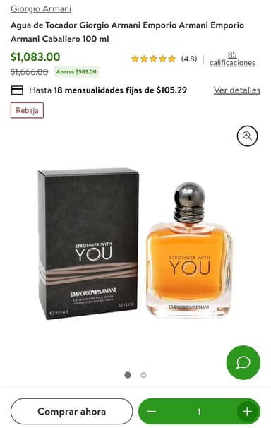 Bodega Aurrera: Giorgio Armani STRONGER WITH YOU edt 100ml - Bodega Aurrera
