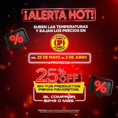 Hot sale 2026 en Tienda Panini - 25% a partir de 249 - Panini