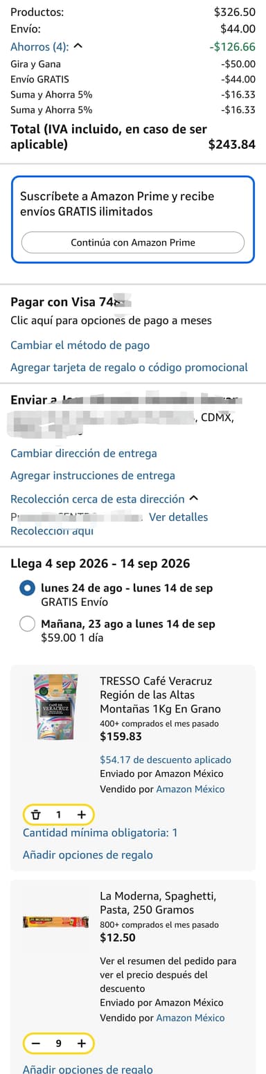 Amazon: Café de veracruz en grano 1 kg, TRESSO (Ya se la saben para que baje a 192.6) - Amazon