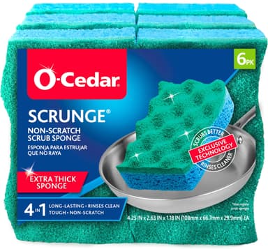 Amazon: Paquete de 6 Esponjas O-Cedar Multi-Use Scrunge - Amazon