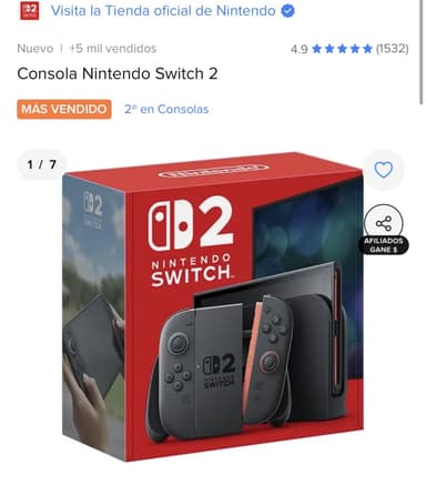 Mercado Libre: Consola Nintendo Switch 2 | Siendo Meli+ y cupones bancarios [TCMPPHS | MSTPHS | BBVAPHS] - Mercado Libre
