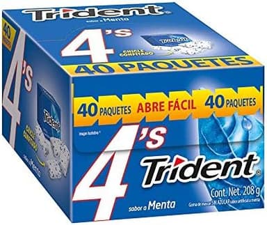 Amazon: Trident 40 paquetes, sabores disponibles: menta, mora, yerbabuena - Amazon