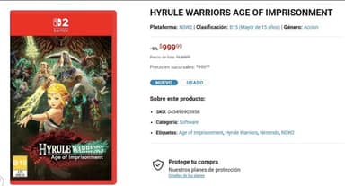 (TIENDA FÍSICA) Game Planet: (Happy Hour) Hyrule Warriors Age Of Imprisonment para switch 2 (LEER DESCRIPCIÓN) - Game Planet