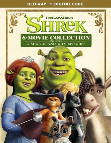 Amazon: Shrek 6-Movie Collection - Blu-ray + Digital - Amazon
