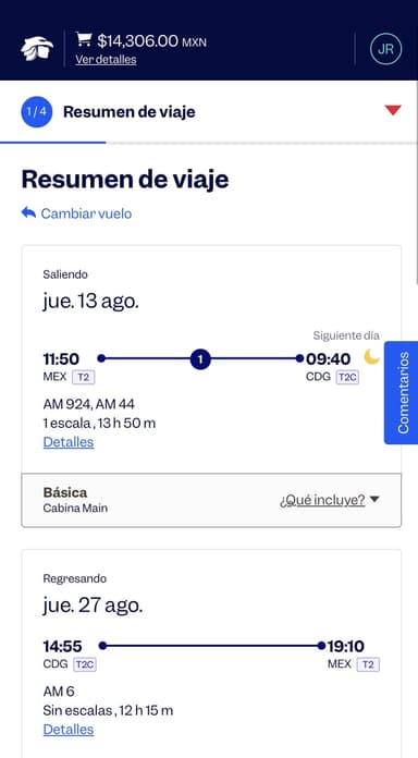 Aeroméxico: Aeromexico | Vuelo redondo en verano cdmx - paris | pagando con banorte TDC contado puede bajar a $8870 - Aeroméxico