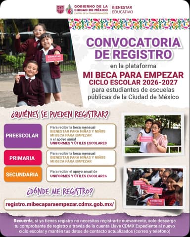 Mi Beca para Empezar CdMx 2026-2027