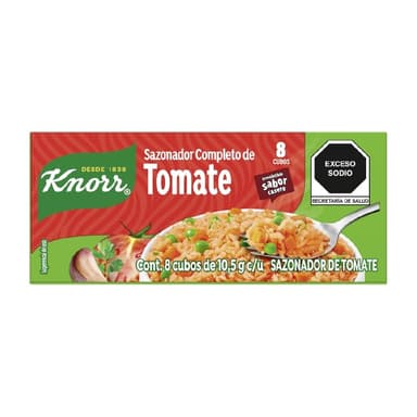 Amazon: Sazonador Completo de Tomate Knorr 8 cubos de 10.5 g al 3x2 + P&A $12 c.u - Amazon
