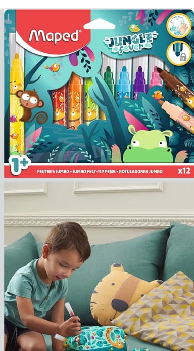 Amazon: 'Maped Rotulador Jumbo Jungle Fever X12 - Colores Vivos para Creatividad sin Fin - Amazon