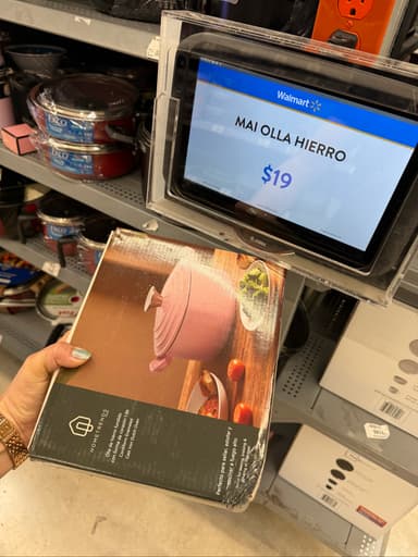 Walmart, olla de hierro Fundido $19 pesos - Walmart