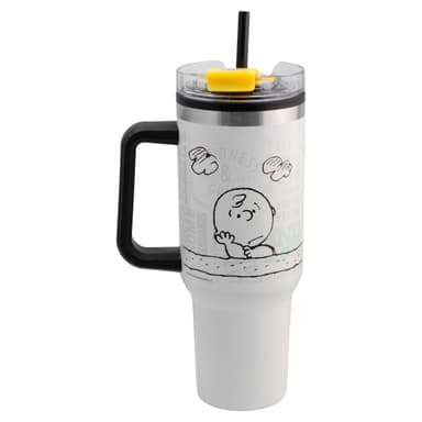 Amazon: Termo doble pared con tapa hermetica, para fanaticos de Snoopy capacidad 1.2L - Amazon