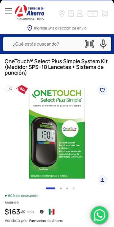 Farmacias del Ahorro: Glucómetro básico pero bueno (OneTouch Select Plus Simple) - Farmacias Del Ahorro