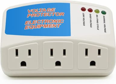 Amazon: BSEED Regulador Protector contra sobretensiones para electrodomésticos, 3 tomas de corriente, , 1440 vatios, 120 V, 12 A (1 paquete) - Amazon