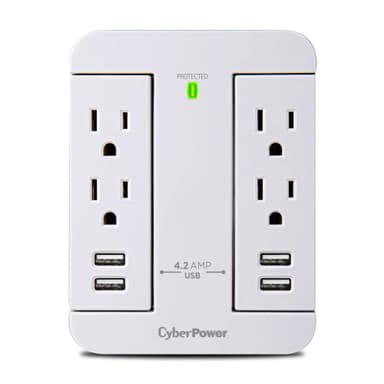 Amazon: CyberPower GP400U4AWH Supresor de Picos, Blanco, Pequeño 4 USB - Amazon
