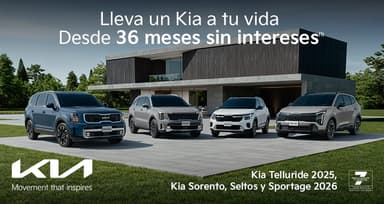 Kia Telluride 2025, Sorento 2026, Seltos 2026 y Sportage 2026 a 36 msi - Kia