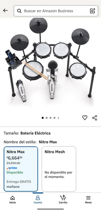 Bateria Alesis Nitro Max (Amazon Bussiness) con Banorte - Amazon