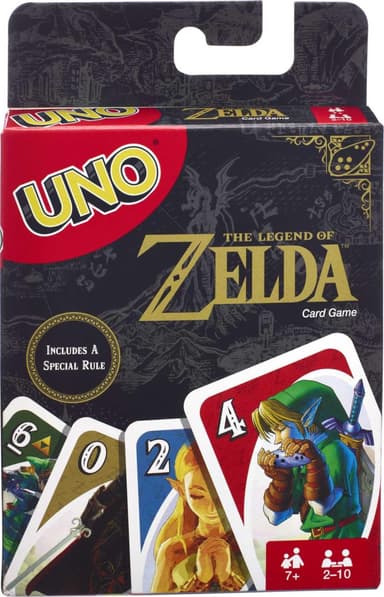 Amazon: UNO The Legend of Zelda Juego de Cartas con Carta Trifuerza y Acciones Clásicas, 112 Cartas - Amazon