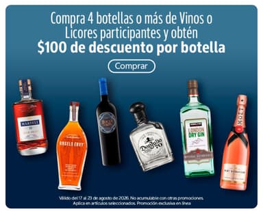 Costco: Compra 4 vinos o más y recibe $100 de descuento por cada botella - Costco