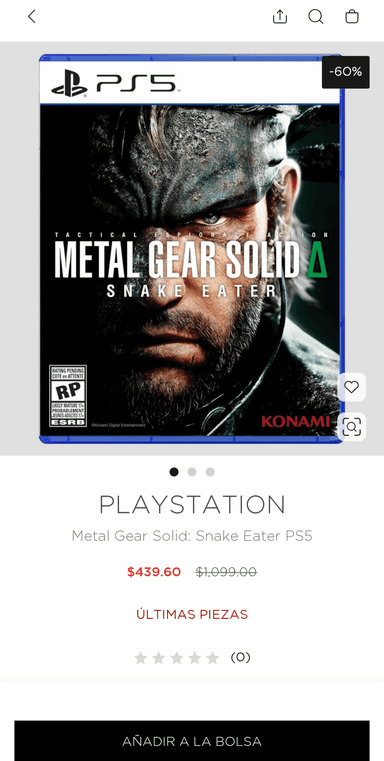 El Palacio de Hierro: Metal Gear Solid: Snake Eater PS5 - El Palacio De Hierro