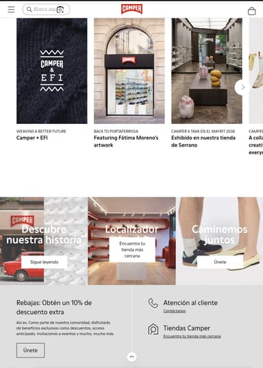 CAMPER MÉXICO: Hasta un 40% de descuento + Rebajas 10% extra con registro al Newsletter. - Camper