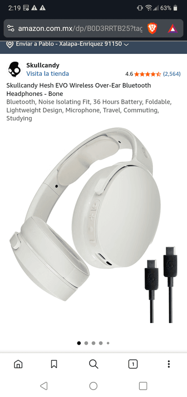 Amazon: Skullcandy Hesh EVO Wireless Over-Ear Bluetooth Headphones - - Amazon