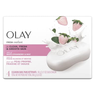 Amazon: Olay Barra de Belleza White Strawberry & Mint, con Vitamina B3, Paquete de 4 - Amazon