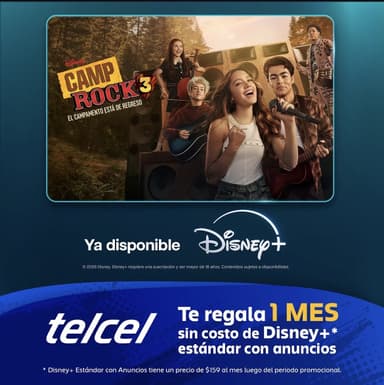 1 Mes gratis Disney+ con telcel - Disney+