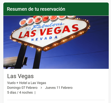 Liverpool: Las Vegas Vuelo + Hotel | 5 días / 4 noches
