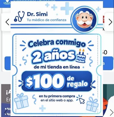 $100 OFF en primera compra en web o App - Farmacias Similares del Dr. Simi - Farmacias Similares