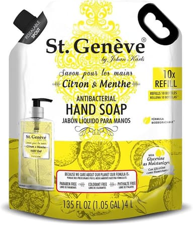 Amazon: St. Geneve Jabon Liquido St Geneve Pouch Citron Menthe 4000ml - Amazon