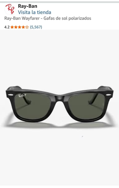 Amazon: Lentes Rayban Wayfarer Polarizadas - Amazon