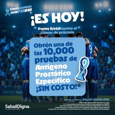 Salud Digna: 10,000 Pruebas GRATIS de Antígeno Prostático - Salud Digna