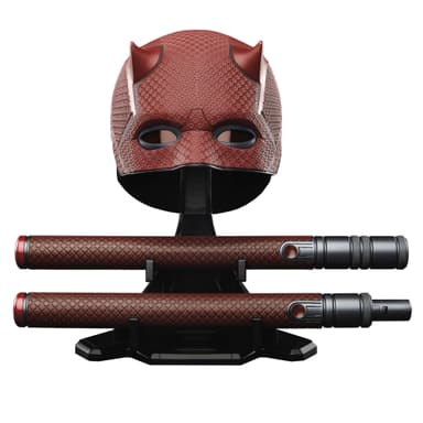 Amazon: Marvel Legends Series, Daredevil: Born Again, Mascara Premium para Juego de rol y bastón de Combate - Amazon