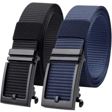 Amazon: Cinturones para hombre , cinturón de nailon, 2PCS duradero, hebilla automática ajustable. - Oferta Prime - Amazon