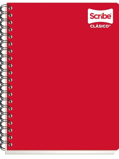 AMAZON promo 4x3 Scribe Clásico Cuaderno Profesional Pasta Semi Rígida Espiral Doble C.5 Cuadro Chico, 100 hojas, colores aleatorios - Amazon