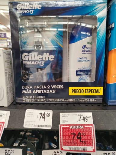 Tiendas Chedraui: Gillette Mach3 (1 repuesto) + Shampoo Head & Shoulders 180 ml - Chedraui