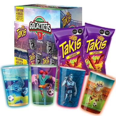 Amazon: Barcel Caja Takis Fuego 480g — Incluye Vasos Galácticos Coleccionables. Comprando 5 - Amazon