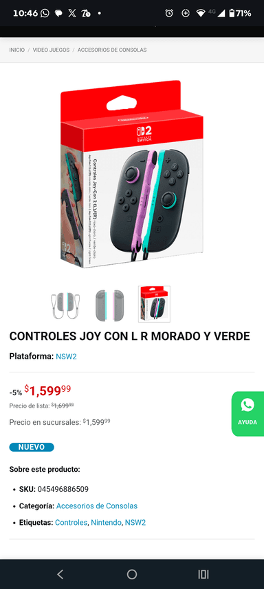 GamePlanet: Nuevos JOY CON Nintendo Switch 2 Morado y verde, solo antes de las 3pm en tienda fisica - Game Planet