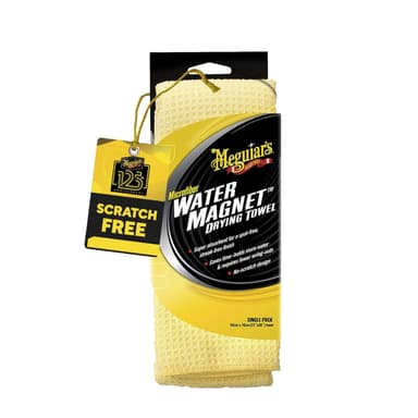 Amazon: Meguiar's X2000 Toalla de Secado de Microfibra con imán de Agua, 1 Paquete, Amarillo, 22 x 30 - Amazon