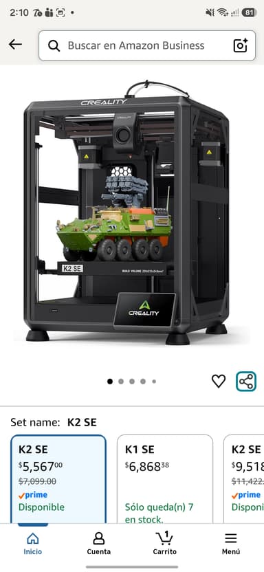 Amazon: Impresora 3d Creality k2 se - Amazon