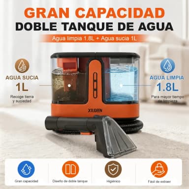 Mercado Libre: Aspiradora Lava Tapicería Y Alfombra 1000w 16KPa Inyección Succión Tanque Dual 1.8L/1L, Alfombras Y Auto - Mercado Libre