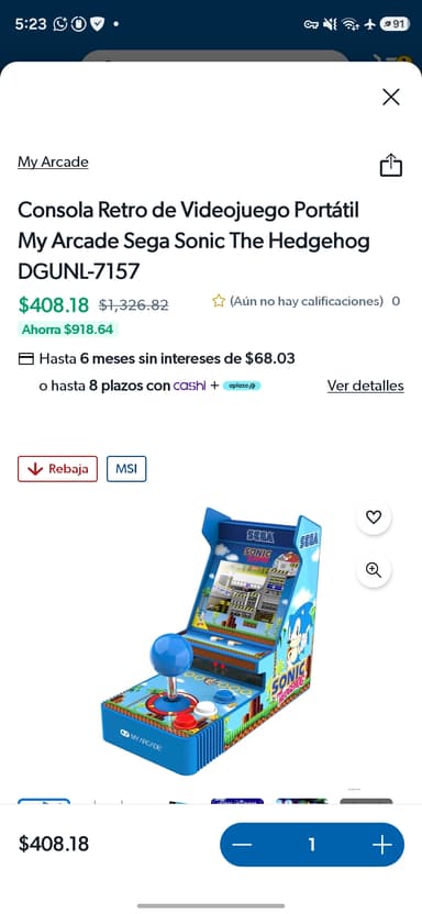 Sam's Club: Sonic Consola Retro - Sam's Club