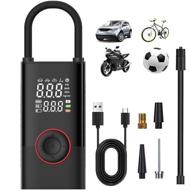 Amazon: Compresor de Aire Portátil para Auto, Inflador de Llantas 150 PSI Bomba de Aire Inalámbrica con Pantalla LCD, Luz LED, 4000 mAh - Amazon