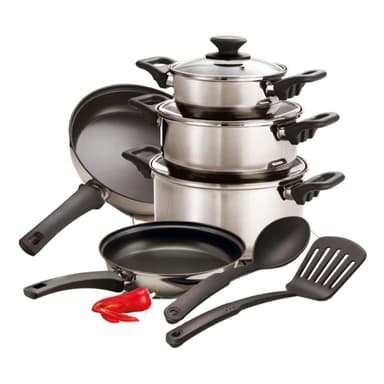 Amazon: TRAMONTINA - Batería de Cocina Acero Inoxídable, 10 Piezas, Apta Para Cocina de Inducción - Amazon