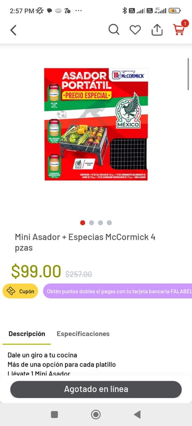 Asador + sazonadores McCormick - Soriana