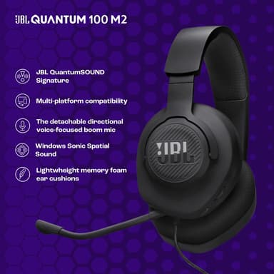 AMAZON: JBL Quantum 100M2 - Audífonos alambricos integrales para Gaming con Cable y micrófono Extraible con opción de silenciar - Negro - Amazon
